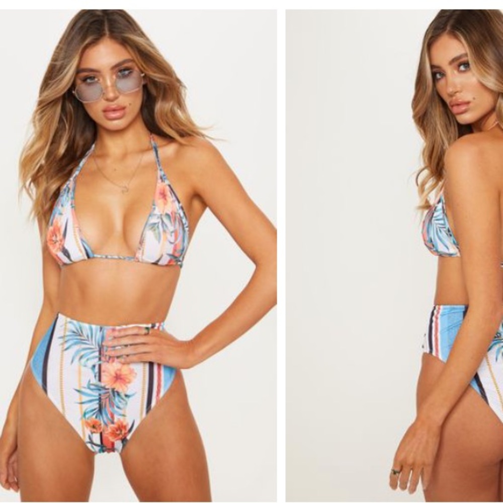 Brand new with tags - white tropical bikini top